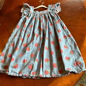 Girls Tucker and Tate Strawberry Denim Dress